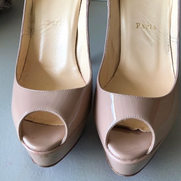 Authentic Christian Louboutin Nude 38 /7.5US Heels - Picture 5 of 6